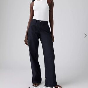 Levi’s Wide Leg Navy Pants with High Waist